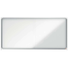 Nobo Vitrine Intérieure pour 27 Feuilles A4 avec Surface Magnétique et Porte Coulissante - 997x2072x54mm - Cadre en Aluminium -