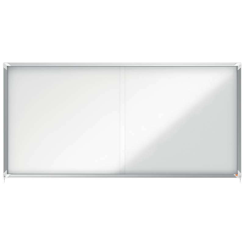 Nobo Vitrine Intérieure pour 27 Feuilles A4 avec Surface Magnétique et Porte Coulissante - 997x2072x54mm - Cadre en Aluminium -