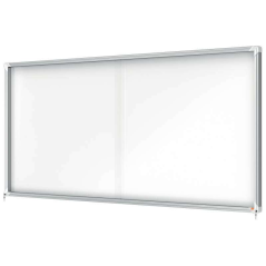 Nobo Vitrine Intérieure pour 27 Feuilles A4 avec Surface Magnétique et Porte Coulissante - 997x2072x54mm - Cadre en Aluminium -