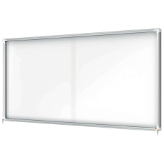 Nobo Vitrine Intérieure pour 27 Feuilles A4 avec Surface Magnétique et Porte Coulissante - 997x2072x54mm - Cadre en Aluminium -
