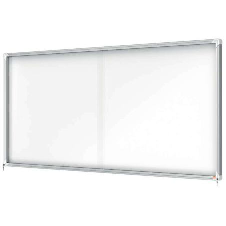 Nobo Vitrine Intérieure pour 27 Feuilles A4 avec Surface Magnétique et Porte Coulissante - 997x2072x54mm - Cadre en Aluminium -