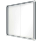 Nobo Vitrine Intérieure pour 27 Feuilles A4 avec Surface Magnétique et Porte Coulissante - 997x2072x54mm - Cadre en Aluminium -