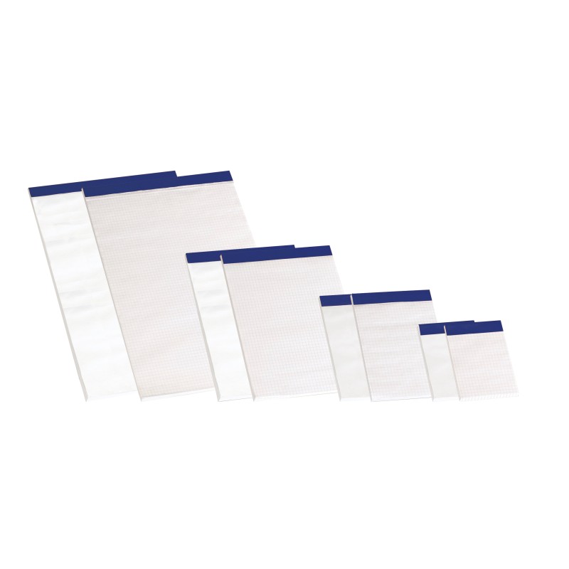 LOT de 5 Enri Bloc-notes A5 sans couverture agrafé 4x4 80 feuilles - Format A5 - Sans couverture - Agrafé 4x4 - 80 feuilles