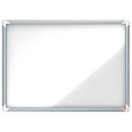 Nobo Outdoor Showcase 8 Feuilles A4 Surface Blanche Magnétique - 692x972x45mm - Serrure de Porte de Sécurité Cadre en Aluminium