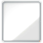 Nobo Outdoor Showcase 12 Feuilles A4 Blanc Surface Magnétique 45mm - Sécurité Aluminium - Vitre Coulissante 4mm - Résistant Aux
