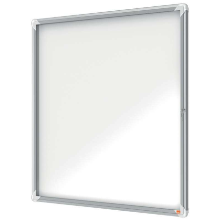 Nobo Outdoor Showcase 12 Feuilles A4 Blanc Surface Magnétique 45mm - Sécurité Aluminium - Vitre Coulissante 4mm - Résistant Aux