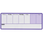 Tableau blanc hebdomadaire magnétique Nobo Mini 360 x 140 mm - Pastilles adhésives et aimants pour montage - Comprend un marqueu