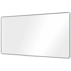 Tableau blanc magnétique Nobo Premium Plus en acier émaillé 2 000 x 1 000 mm - Montage en angle - Surface effaçable supérieure -