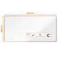 Tableau blanc magnétique Nobo Premium Plus en acier émaillé 2 000 x 1 000 mm - Montage en angle - Surface effaçable supérieure -