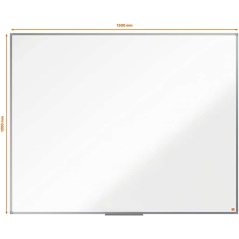 Nobo Essence Melamine Whiteboard 1500x1200mm - Cadre en aluminium anodisé - Plateau pour marqueurs - Couleur blanche