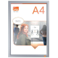 Nobo Clip Porte Affiche Aluminium A4 - Cadre Anodisé - Changement Rapide et Facile - Blanc