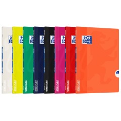 ✅ LOT de 10 Oxford Openflex Cahier Agrafé Couverture Plastique A4 Seyes - Couverture Plastique Résistante - Fo en stock