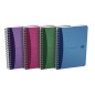 LOT de 10 Oxford Office Urban Mix A6 Carnet à spirales – Couverture en plastique robuste – 90 feuilles carrées de 5 x 5 –