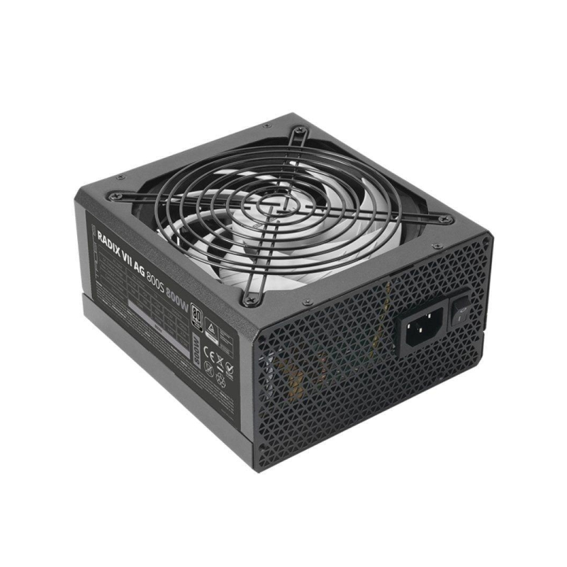 Alimentation Tacens Radix VII AG 800S ATX 800 W - PFC actif - Ventilateur 140 mm 12 dB - 80 Plus Silver - Câblage modulaire - 16