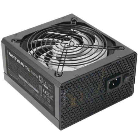 Alimentation Tacens Radix VII AG 800S ATX 800 W - PFC actif - Ventilateur 140 mm 12 dB - 80 Plus Silver - Câblage modulaire - 16