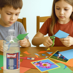 Colle super transparente Instant Classic 1000 g - Convient aux enfants et/ou à un usage domestique - Sans solvant - Transparente