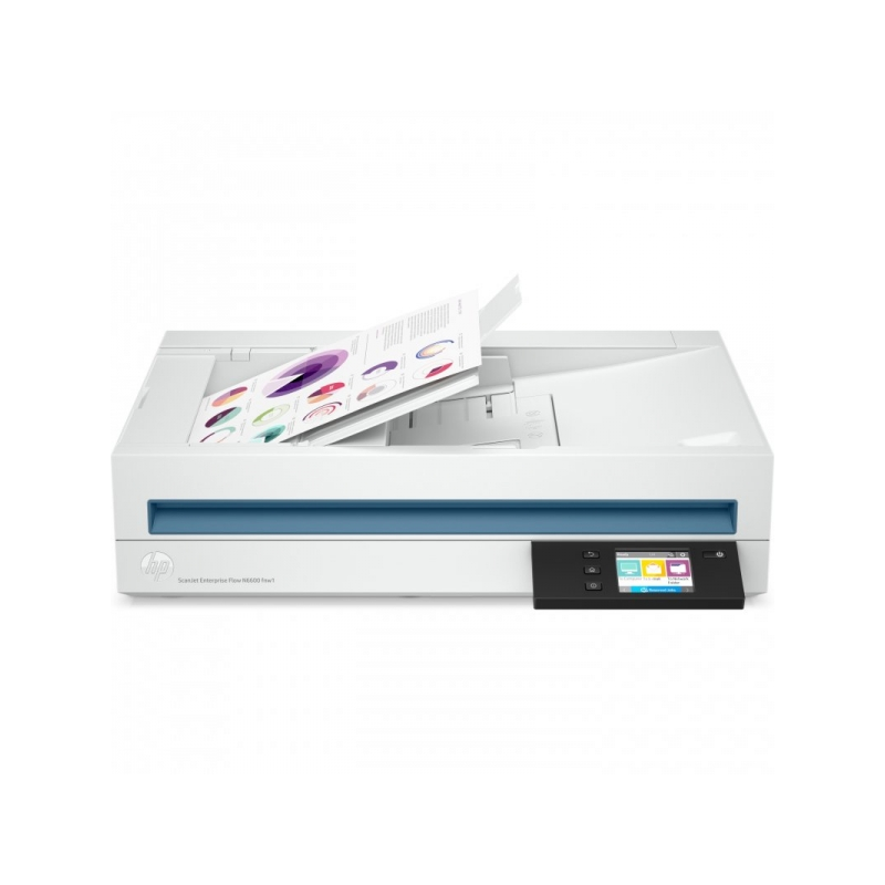Scanner de documents WiFi recto verso HP ScanJet Enterprise Flow N6600 fnw1 - Chargeur automatique de documents 100 feuilles - J
