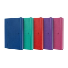 ✅ LOT de 5 Oxford Signature Cahier Cousu Couverture Extra Rigide A5 Uni - 80 Feuilles - Couleurs Assorties coule en stock