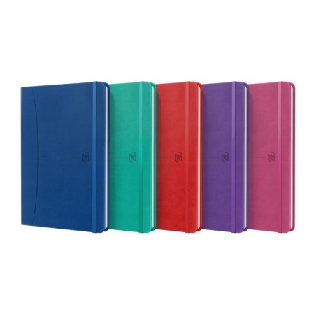 ✅ LOT de 5 Oxford Signature Cahier Cousu Couverture Extra Rigide A5 Uni - 80 Feuilles - Couleurs Assorties coule en stock