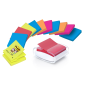 Distributeur Post-It Super Sticky avec 12 blocs de 90 notes Z - Distributeur Pro - Forme carrée - 76 x 76 mm - Blanc