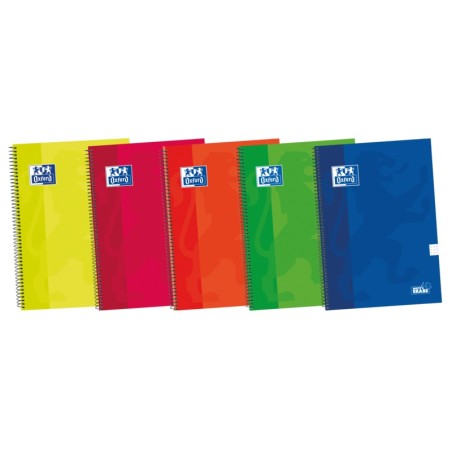 ✅ LOT de 5 Oxford School Classic Write&Erase Fº Carnet à spirales - Couverture extra rigide et résistante - G en stock