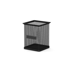 Erichkrause Compass Classic Square Pencil Holder - Organisation confortable sur le bureau - Matériau léger ajouré - Couleur Noir