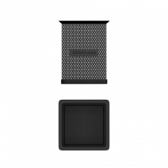 Erichkrause Compass Classic Square Pencil Holder - Organisation confortable sur le bureau - Matériau léger ajouré - Couleur Noir