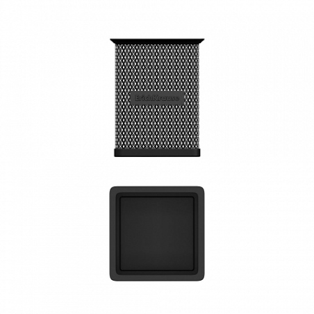 Erichkrause Compass Classic Square Pencil Holder - Organisation confortable sur le bureau - Matériau léger ajouré - Couleur Noir
