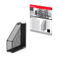 Erichkrause Compass Classic Magazine Rack - Fonctionnel, Pratique et Moderne - Acier Inoxydable - Couleur Noir