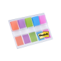 Distributeur d'index Post-It avec 100 marqueurs d'index repositionnables - Forme rectangulaire - Couleurs assorties