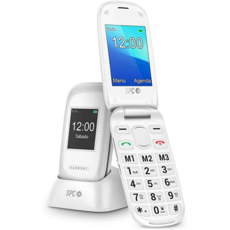Téléphone portable SPC pour seniors avec gros boutons - Coque et boutons rétroéclairés - Bouton SOS et boutons de numérotation d