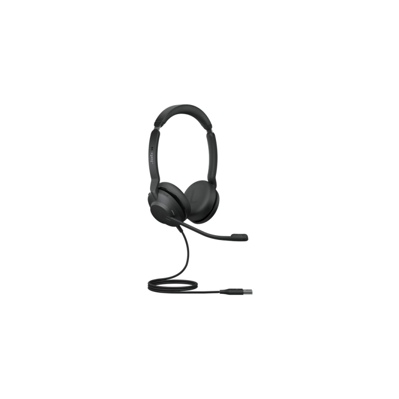 Casque USB Jabra Evolve2 30 MS avec microphone - Réduction du bruit - Bandeau réglable - Commandes supra-auriculaires - Câble de