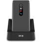 Téléphone portable SPC avec bouton SOS - Téléphone à clapet pour personnes âgées - Bouton d'urgence - Gros boutons et touches -