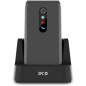 Téléphone portable SPC avec bouton SOS - Téléphone à clapet pour personnes âgées - Bouton d'urgence - Gros boutons et touches -