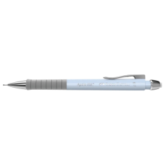 LOT de 5 Crayon mécanique Faber-Castell Apollo - Trait de 0,7 mm - Poignée ergonomique - Gomme intégrée - Corps bleu clair