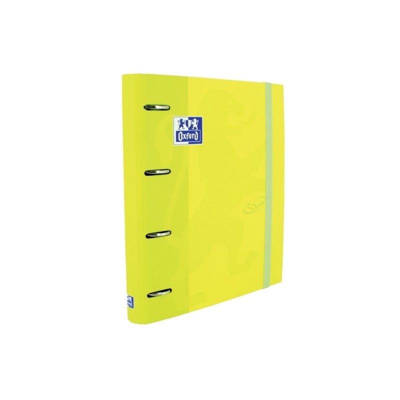 Classeur européen Oxford Touch A4+ - Couverture extra rigide résistante - Dos 45 mm - Anneaux 4Dx35 mm - Recharge 5x5 incluse