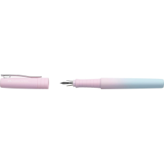 Stylo plume Faber-Castell Poly Ball Flow Edition Blushing Sky - Plume moyenne - Toucher doux - Dégradé rose/bleu