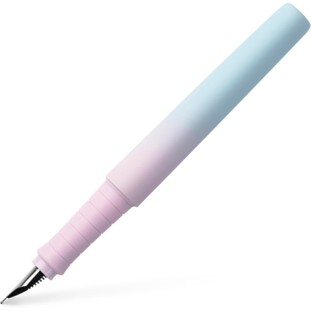 Stylo plume Faber-Castell Poly Ball Flow Edition Blushing Sky - Plume moyenne - Toucher doux - Dégradé rose/bleu