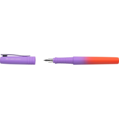 Stylo plume Faber-Castell Poly Ball Flow Edition Punchy Melon - Plume moyenne - Toucher doux - Dégradé lilas/rouge