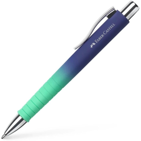 Présentoir Faber-Castell Poly Ball Flow Edition avec 22 stylos rétractables XB + 8 stylos-plumes - Toucher doux - Couleurs assor