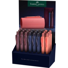 Faber-Castell Poly Ball Urban Édition Limitée Présentoir avec 24 Stylos Rétractables XB - Forme Triangulaire Ergonomique - Touch