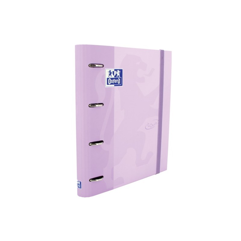 Classeur européen Oxford Touch A4+ - Couverture extra rigide résistante - Dos 45 mm - Anneaux 4Dx35 mm - Recharge 5x5 incluse
