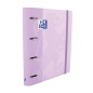 Classeur européen Oxford Touch A4+ - Couverture extra rigide résistante - Dos 45 mm - Anneaux 4Dx35 mm - Recharge 5x5 incluse