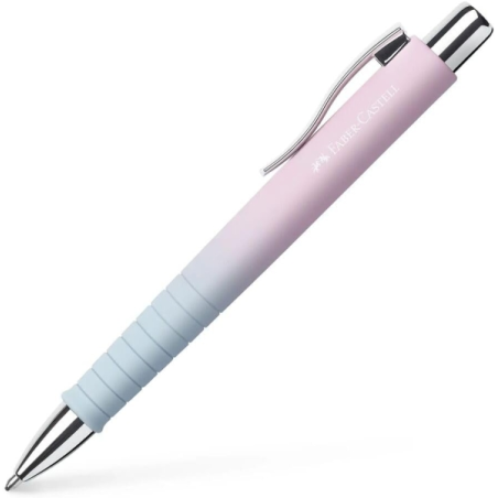 LOT de 5 Stylo bille rétractable Faber-Castell Poly Ball Flow Edition Blushing Sky XB - Forme triangulaire ergonomique - Toucher