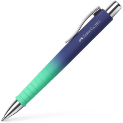 LOT de 5 Stylo bille rétractable Faber-Castell Poly Ball Flow Edition Buzzing Blue XB - Forme triangulaire ergonomique - Toucher