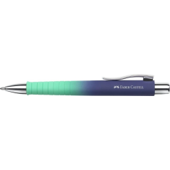 LOT de 5 Stylo bille rétractable Faber-Castell Poly Ball Flow Edition Buzzing Blue XB - Forme triangulaire ergonomique - Toucher