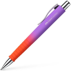 LOT de 5 Stylo bille rétractable Faber-Castell Poly Ball Flow Edition Punchy Melon XB - Forme triangulaire ergonomique - Toucher