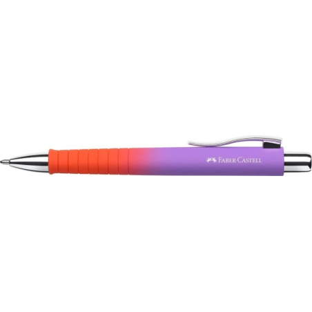 LOT de 5 Stylo bille rétractable Faber-Castell Poly Ball Flow Edition Punchy Melon XB - Forme triangulaire ergonomique - Toucher