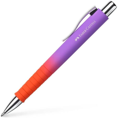 Présentoir Faber-Castell Poly Ball Flow Edition avec 24 stylos rétractables XB - Forme triangulaire ergonomique - Toucher doux -