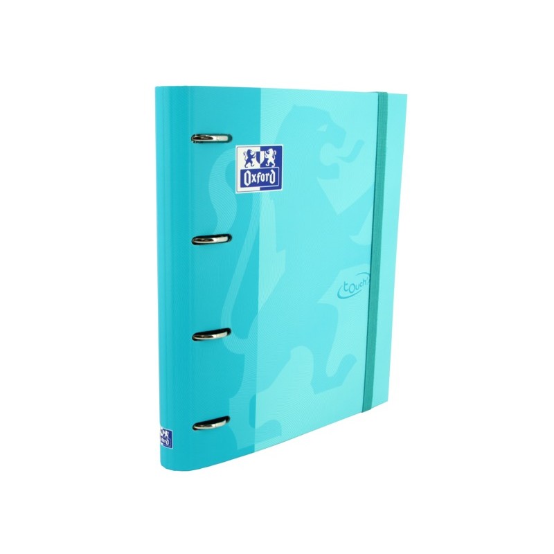 Classeur européen Oxford Touch A4+ - Couverture extra-rigide résistante - Dos 45 mm - Anneaux 4Dx35 mm - Recharge 5x5 incluse